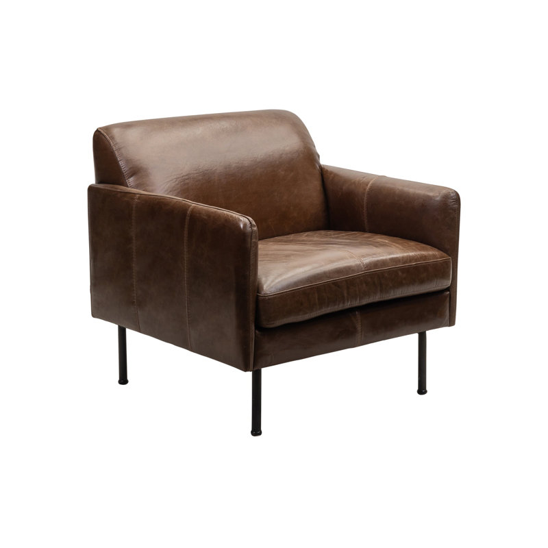 Mylashia Upholstered Armchair, Native Genuine Leather
