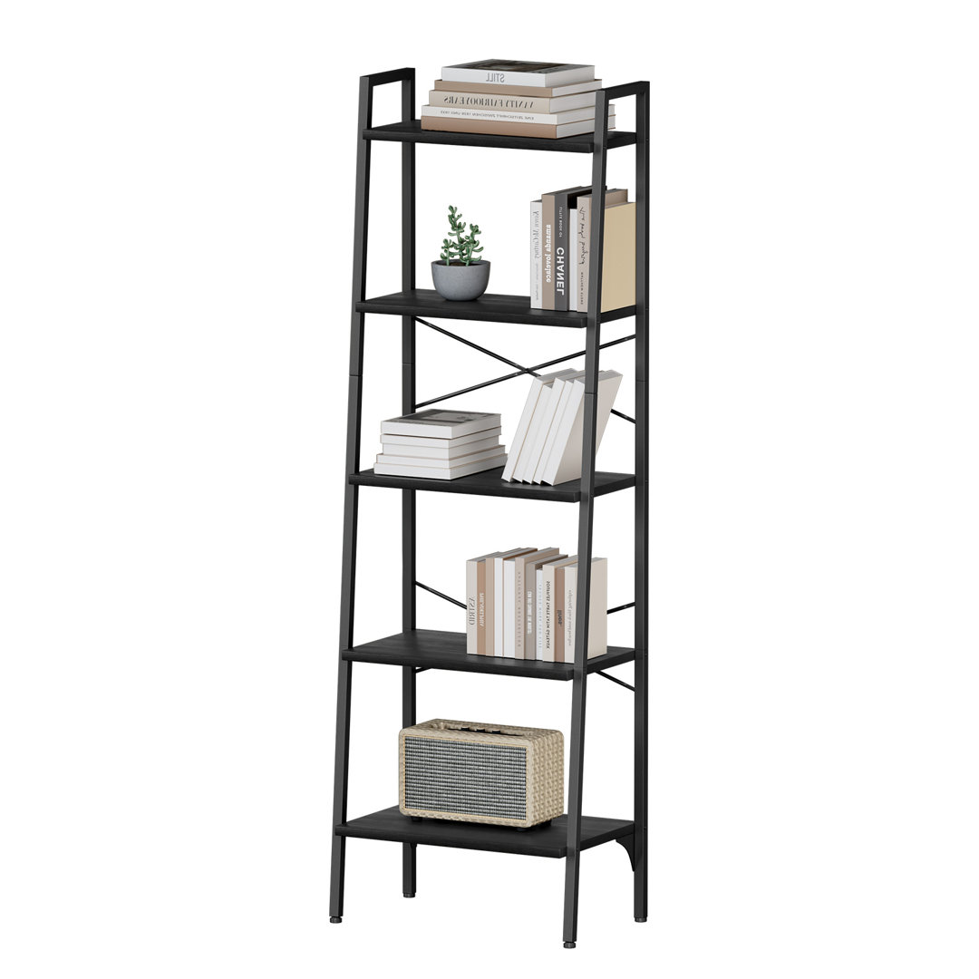 Ladder Shelf 172cm H x 56cm W Steel Ladder Bookcase