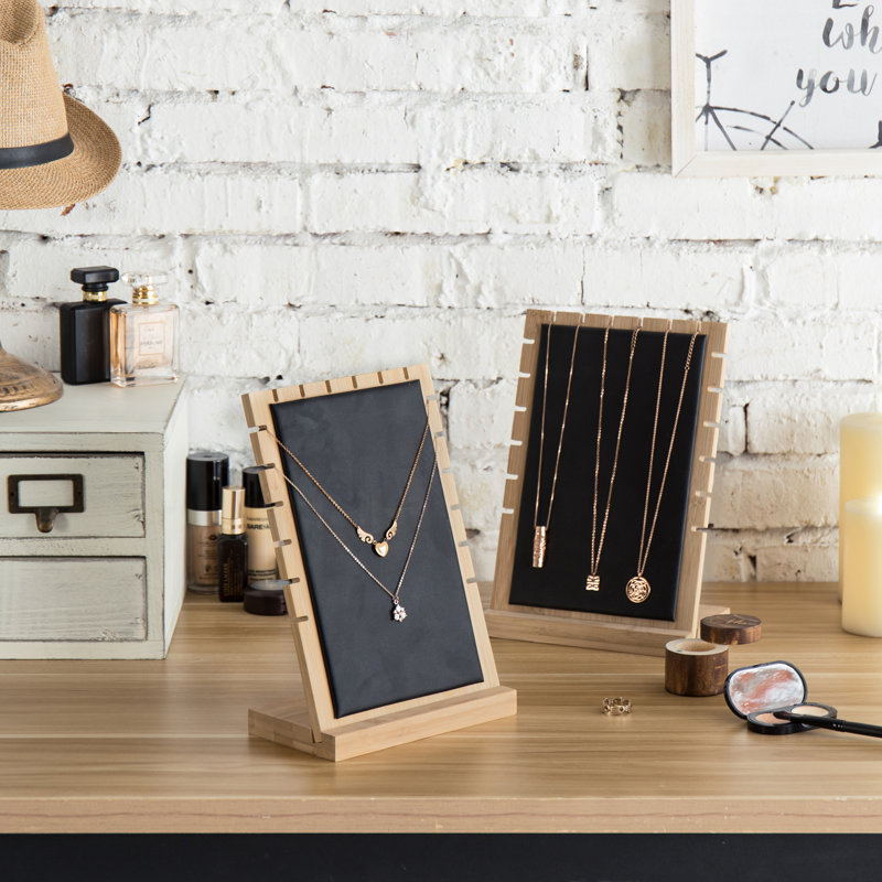 Bamboo Tabletop Necklace Jewellery Stand