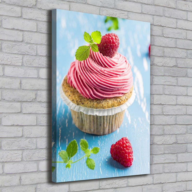 Raspberry Cupcake - Wrapped Canvas Print