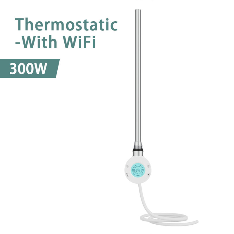Smart Wifi Thermostatic Electric Heating Element For Heated Towel Rail Radiator 300W, White