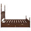 Structure de lit plateforme avec 2 tiroirs et lit gigogne simple TG, lit plateforme en bois avec tête de lit à broche-133356356