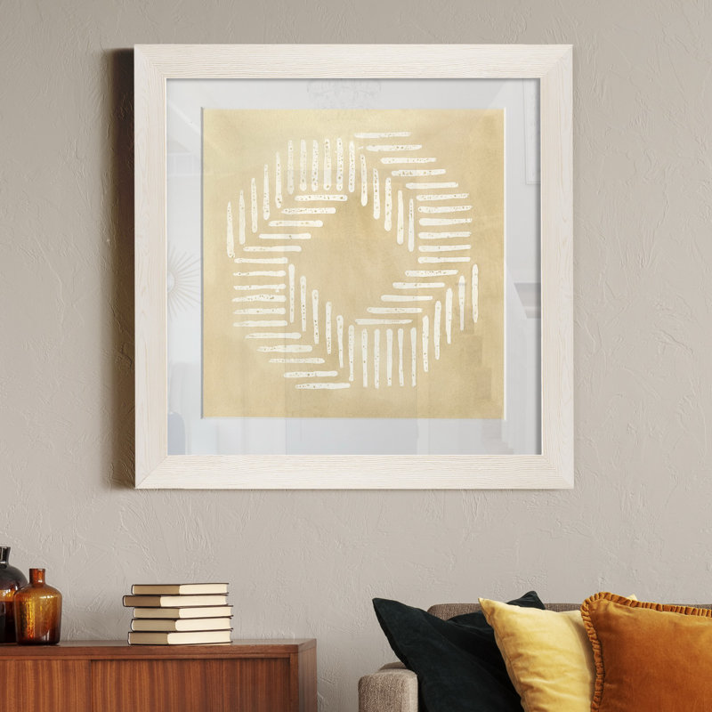 Sand Stitch I - Reproduction d'art graphique sur papier encadré, Cadre blanc, H 17 po x l 17 po x P 1,5 po