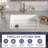 30"Lx19"W Fireclay Undermount Kitchen Sink Offset Drain, Drop In Kitchen Sink White Single Bowl, Dual Mount, Included 2 Custom Accessories