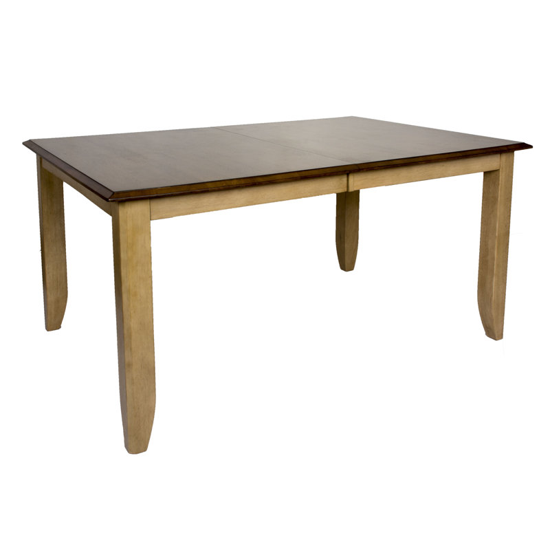 Huerfano Valley Extendable Oak Solid Wood Dining Table, Pecan/Wheat