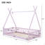 Lit simple en bois avec clôture-912572456