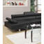 Canapé modulaire en similicuir noir