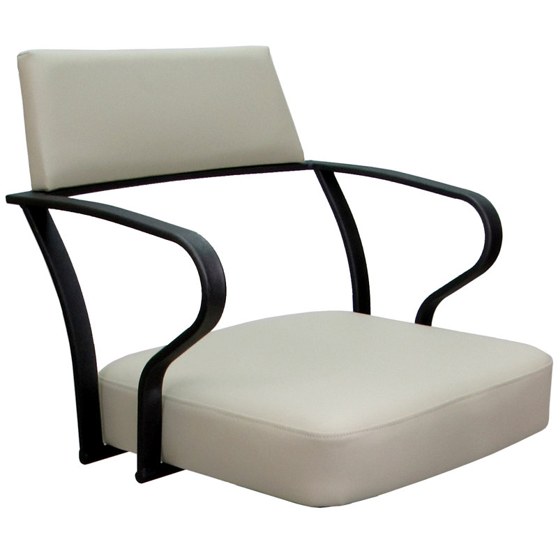 Tabouret pivotant très grand 34,00 po Jabria, Beige, Noir