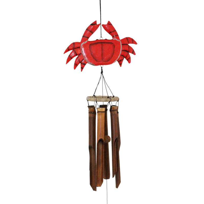 Carillon vent en bambou crabe
