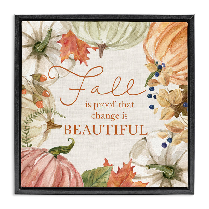 Cadre flottant Seasonal change Is Beautiful, design par Livi Finn, Cadre flottant noir de jais, H 18 po x l 18 po