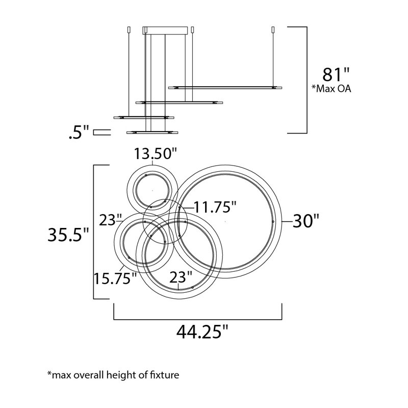 Cassiopeia 4 - Light LED Unique/Statement Pendant