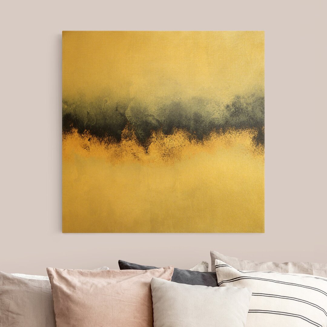 Leinwandbild Wolkenhimmel mit Gold von Elisabeth Fredriksson