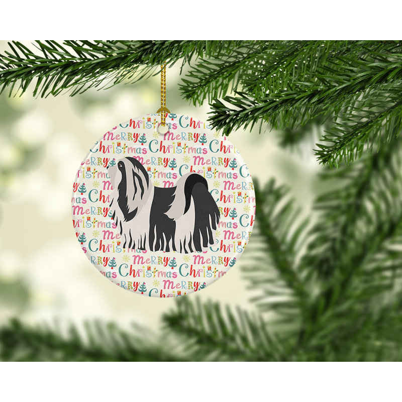 Ornement suspendu havanais # 1 Merry Christmas