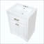  Meuble-lavabo simple 24 po, meuble-lavabo intégré en céramique avec 2 portes et tiroir coulissant, meuble de rangement peu encombrant pour la salle de bain-198402176