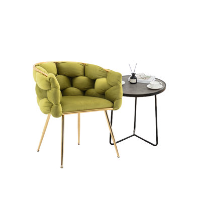 Chaise d'appoint de luxe en velours moderne