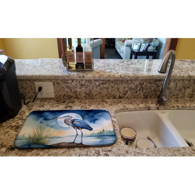 Tapis de séchage Blue Heron Under the Moonlight