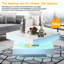 360Â° Rotating Square Coffee Table With 16-color Led Lights â€“ High Gloss Finish, Modern Tea Table-1059134857