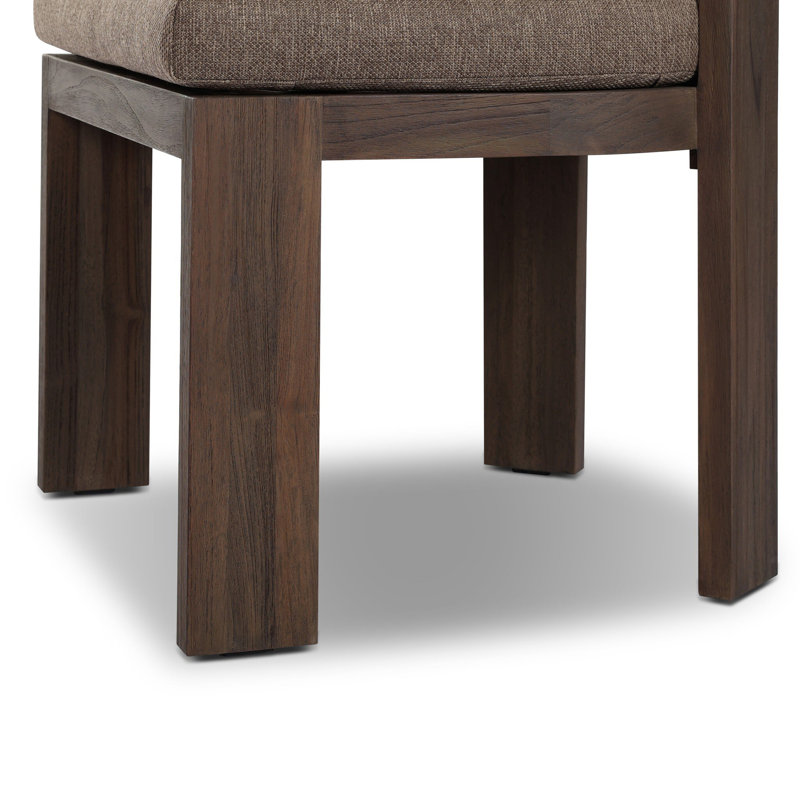 Jackson Outdoor Teak Dining Side Chair, Ellor Brown