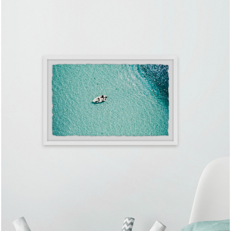 Clear Blue Lake by Hassan Ishan - Single Picture Frame Print, 41cm H x 61cm W x 4cm D