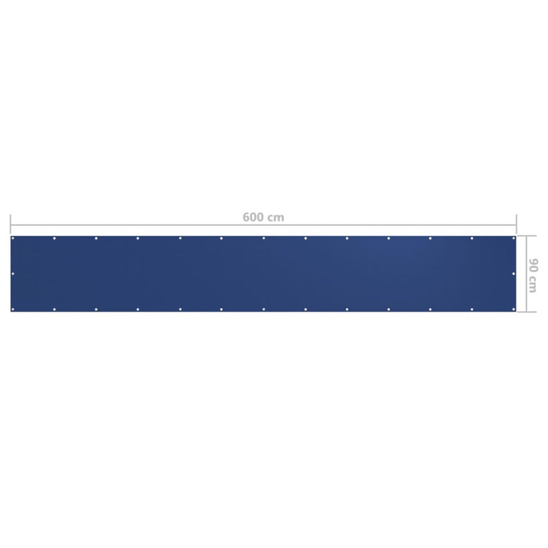 Aadon 0.9m x 6m Rectangular Shade Sail, Blue