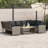  Garden Sofa Grey PE Rattan, Powder-Coated Steel Large Modular-1443615600-1443615601