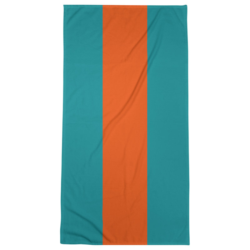 Beach Towel, Light Aqua/Orange