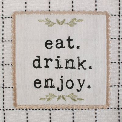 Design Imports Plaid Cotton Potholder & Oven Mitt Set
