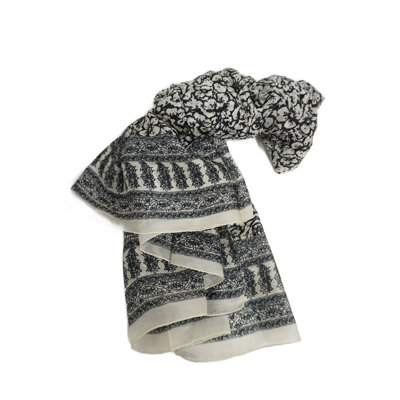 Foulard indien en soie 100% imprimé à la main