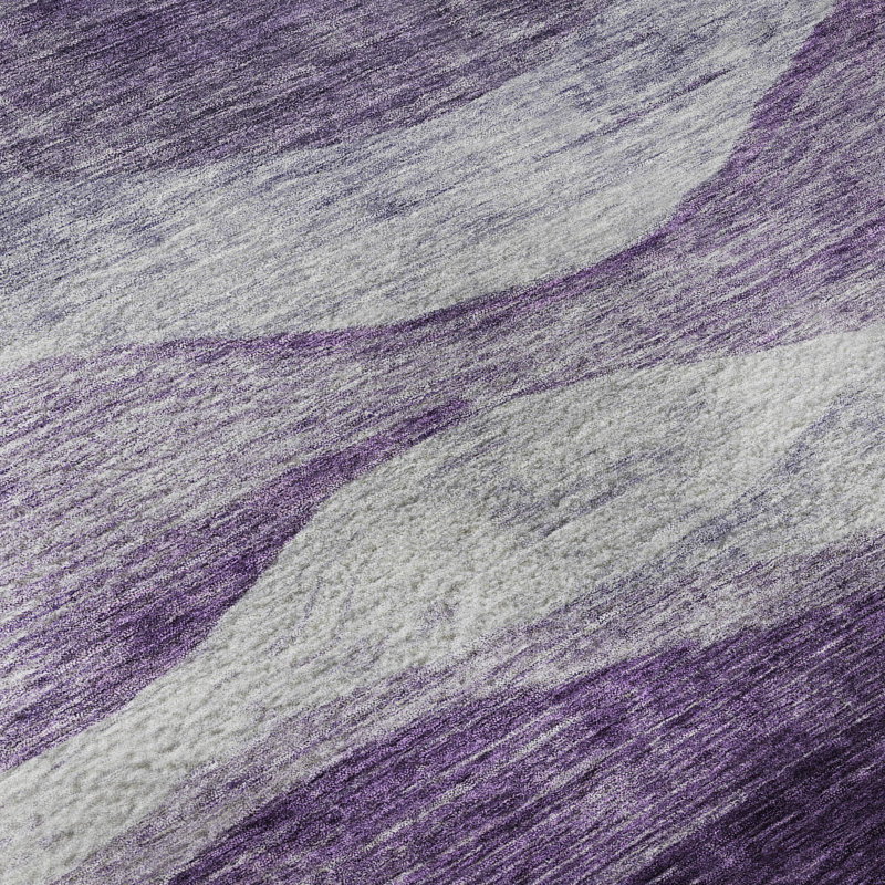 Premium Machine Washable Krause AMF1141 Swirls Rug, Rectangle 3' x 5'