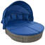 Joscelin 66.1'' Wide Round Wicker Patio Daybed with Cushions-737048921