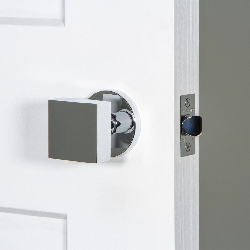 Rosace double Viaggio Quadrato avec bouton Quadrato, Chrome brillant, Cercle