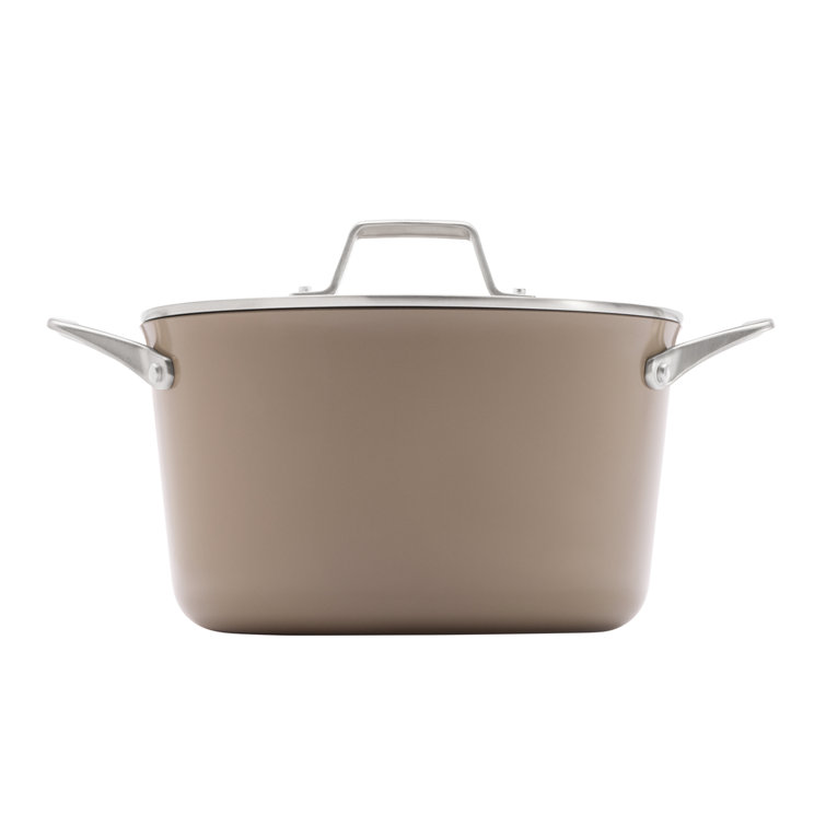 Calphalon  Premier Ceramic Nonstick 7-Qt. Dutch Oven with Lid, Mushroom Gray