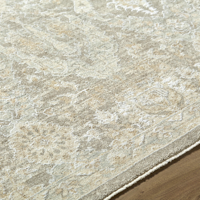 Landwehr Machine Woven Area Rug, Rectangle 7'10" x 10'2", Gray/Tan