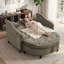 Upholstered Chenille Armchair-2053788169