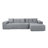Deko Living 3 Piece Gray Outdoor Compression Foam Sofa and Table Set