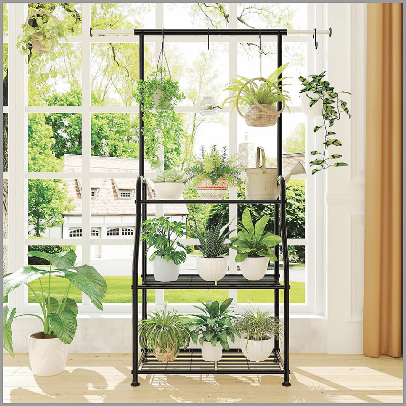 Metal 3 Tiered Hanging Plant Shelf