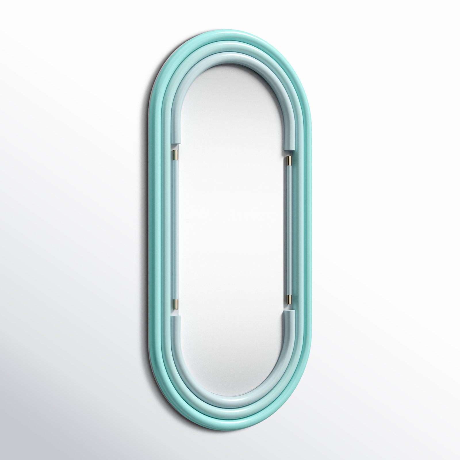 Piedmont Iron Oval Wall Mirror, Blue