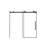 Frameless Single Sliding Shower Door  56-60 "W X 60" H, 1/4 "(6 Mm) Clear Tempered Glass, Explosion Proof Film, Stainless Steel Handle,Square Tube Track-118169690