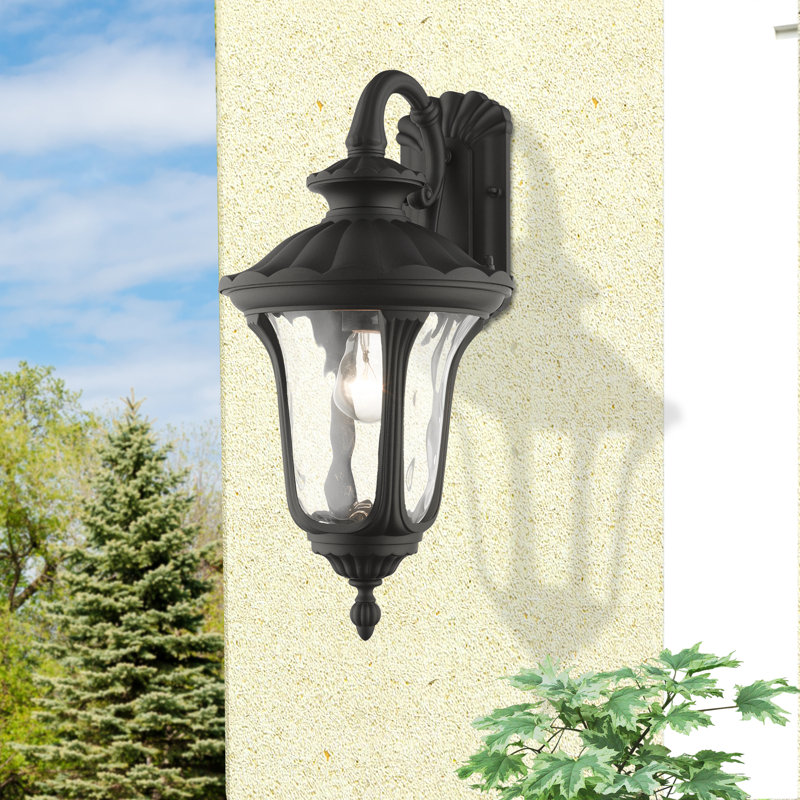 Lanterne murale d'extérieur Lunar, H 19 po x l 9,5 po x P 11 po, 120 V, Noir