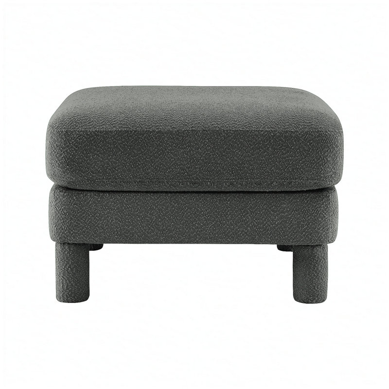 Lucas Ottoman Polyester-Dark Grey, Dark Gray