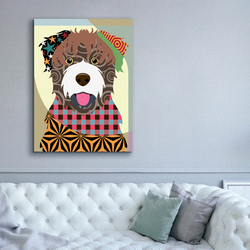 "Bouvier des Flandres" par Lanre Adefioyue, H 54 po x l 40 po x P 1,5 po