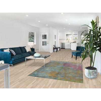 Tapis indien contemporain en laine