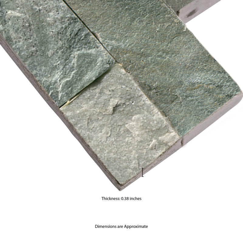 Stonecrest 9 in. x 24 in. Split Face Natural Stone Ledger Panel Wall Tile, Cobalt Mist