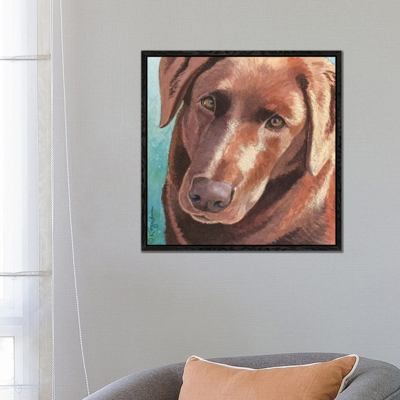 Daisy by Teresa Kogut - Painting on Canvas, 66.04 cm H x 66.04 cm W, Black Framed