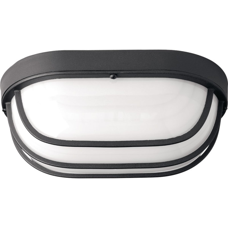 Krystn LED Outdoor Bulkhead Light, Black