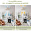 Ventilateur de plafond en cristal 20 po avec lumière, ventilateur encastré doré avec lumières et télécommande, fermé avec 6 vitesses pour chambre à coucher, salon, chambre de bébé (or)