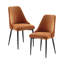 Chaises de salle à manger latérales 19 po Gene, haut dossier courbé, velours, métal noir-98556896