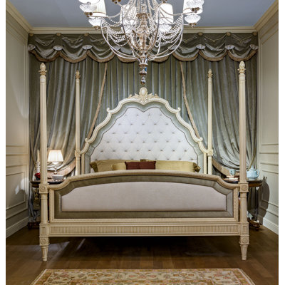Upholstered Four Poster Bed