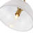 1-Light Ribbed Clear Glass Dome Chendelier