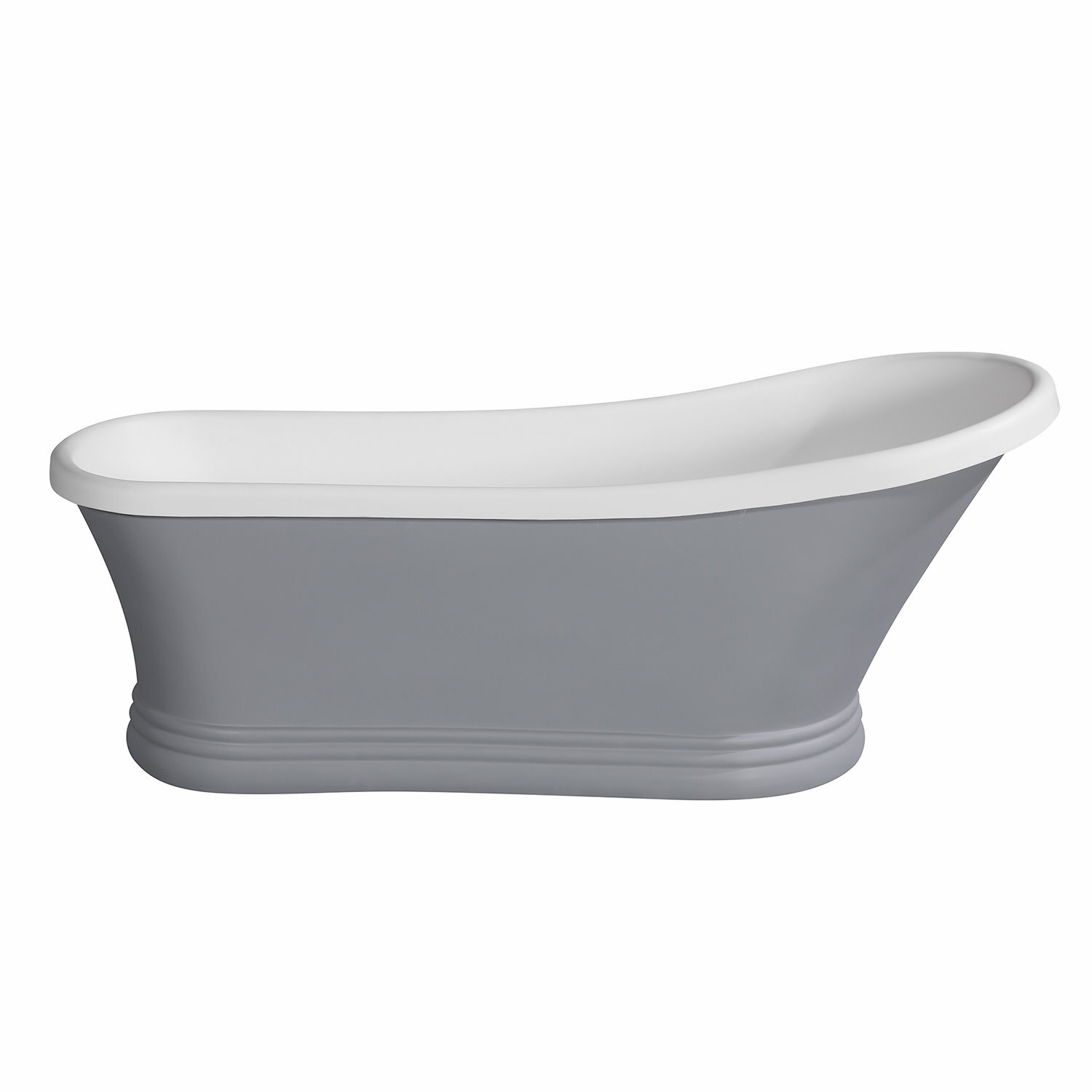 Streamline 57 in. Acrylic Clawfoot Non-Whirlpool Bathtub in Glossy